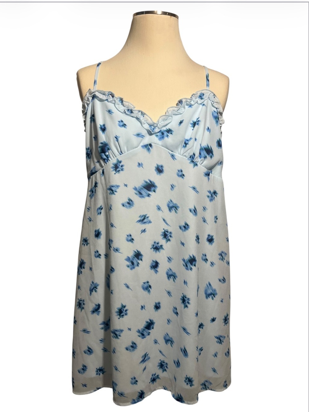 wild fable Blue Floral Mini Slip Dress